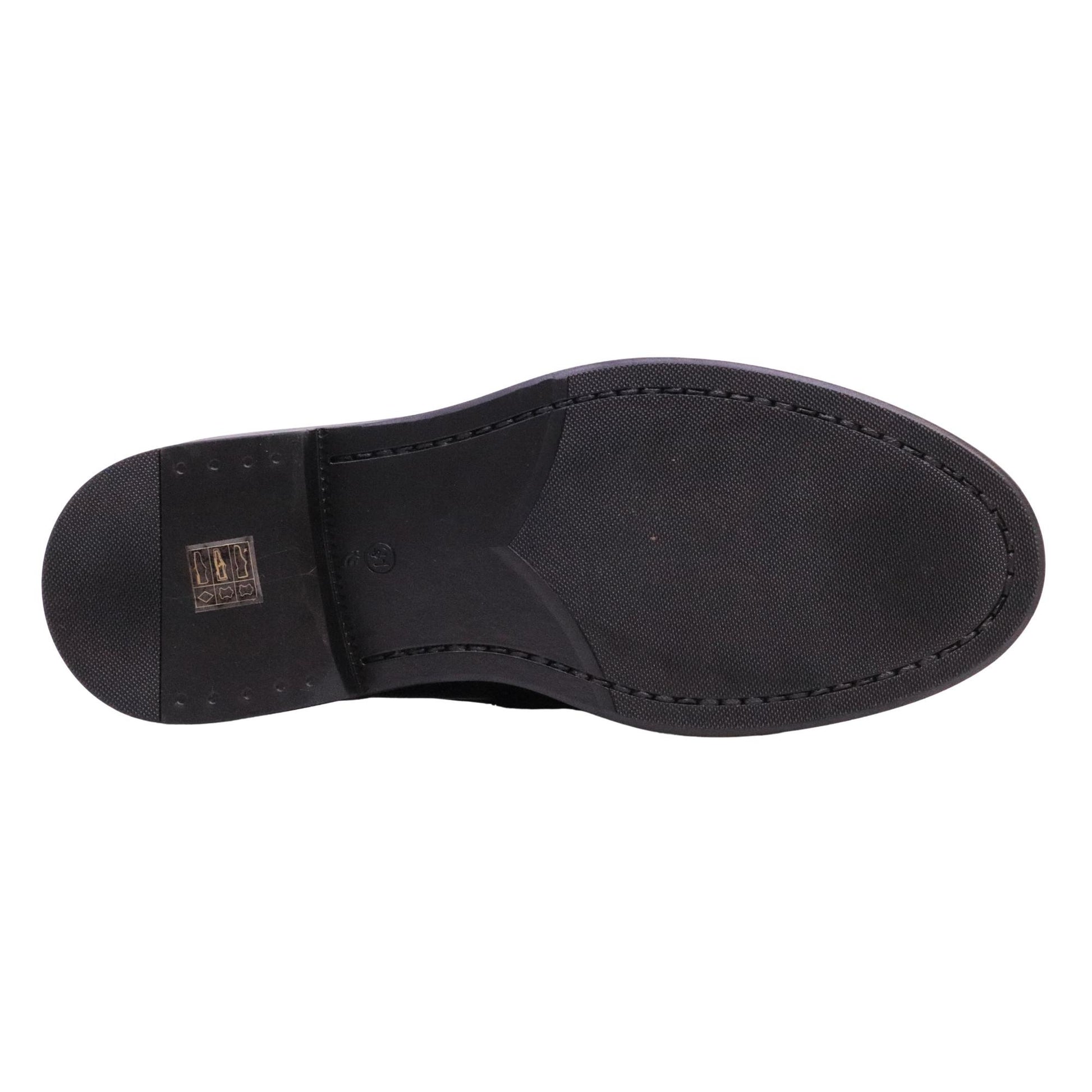 Pawelk's 25442 mocassino uomo in pelle nera con nappine 