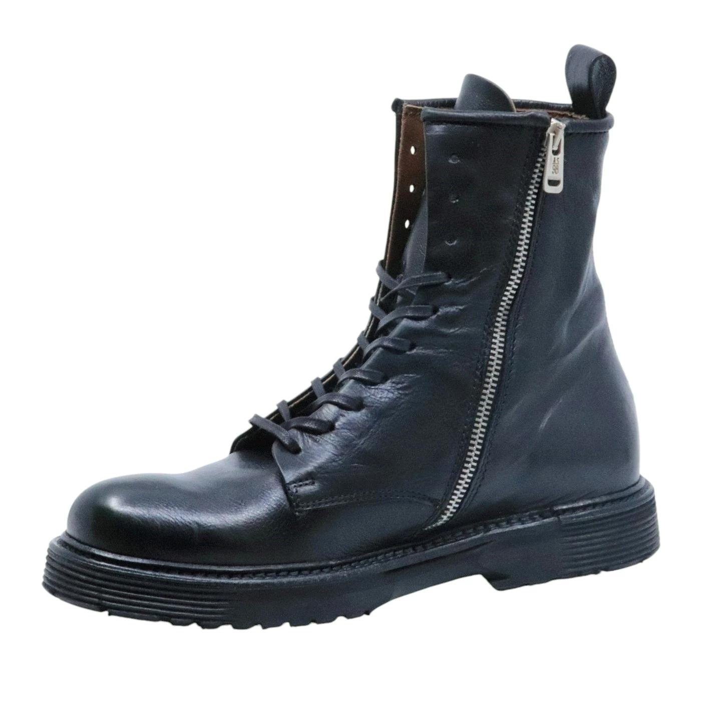 Stivaletto uomo AS98 U32201 in pelle nera 