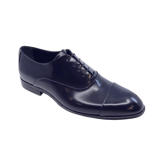 Scarpa Oxford uomo Corvari 3504 in pelle spazzolata blu 
