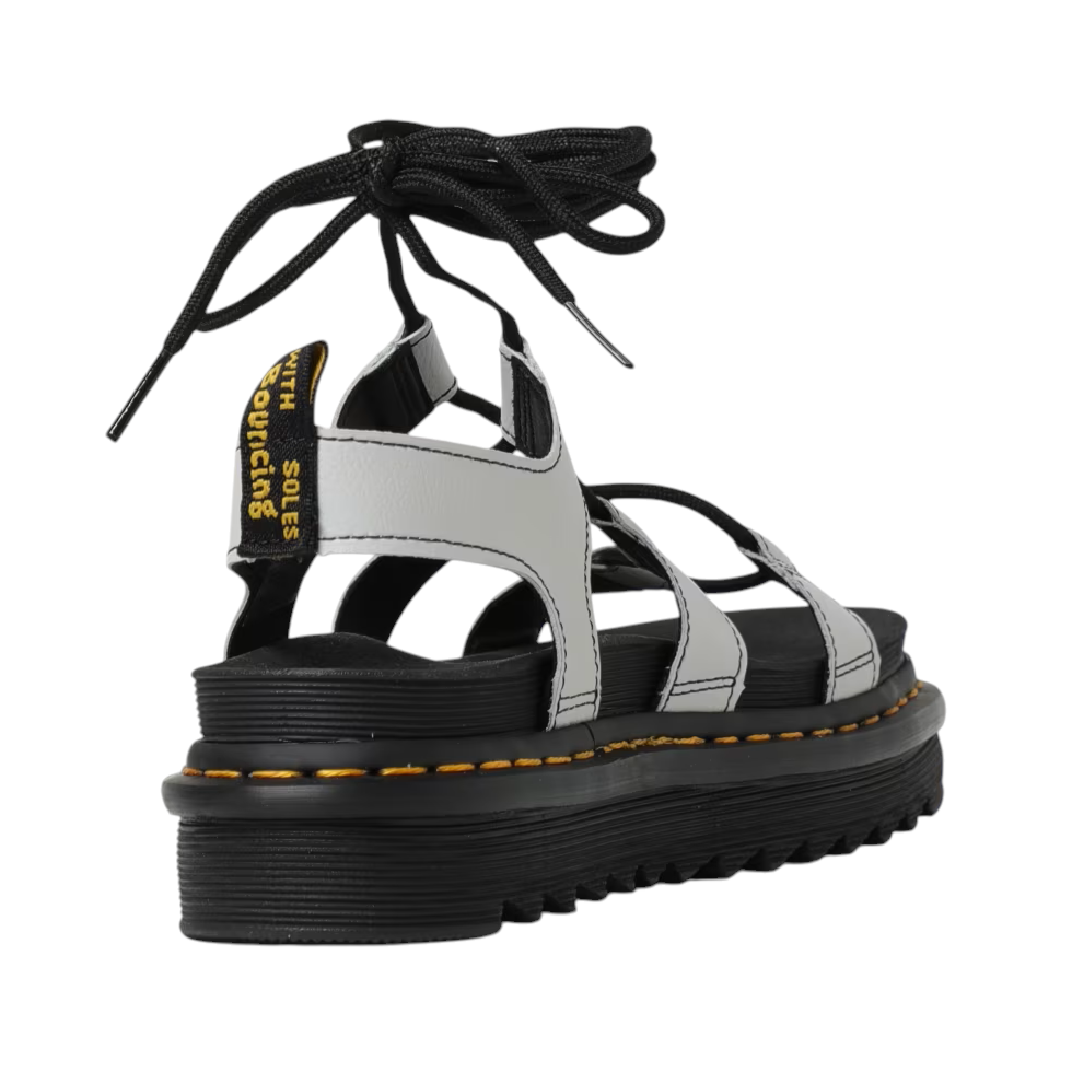 Dr Martens Nartilla Athena sandalo da donna in pelle grigia 