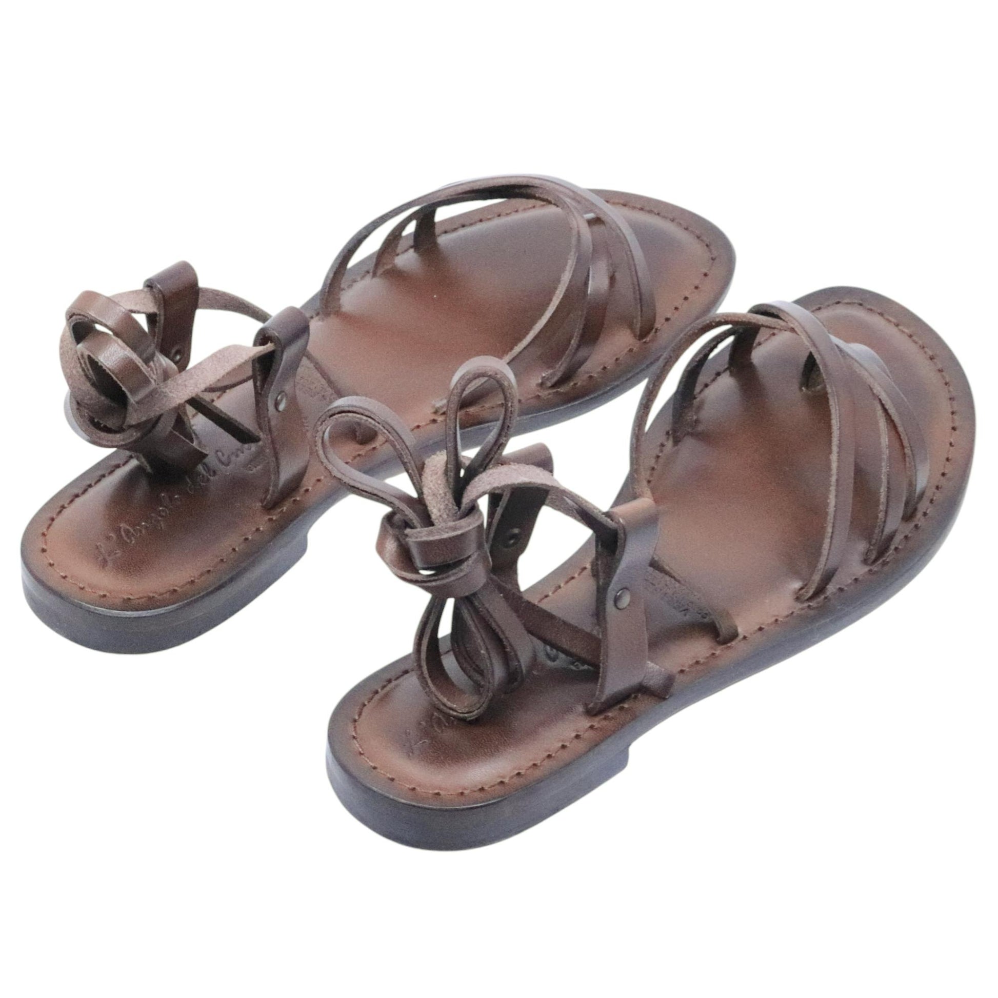 Sandalo donna L'angolo del cuoio Firenze 3000 in pelle marrone 