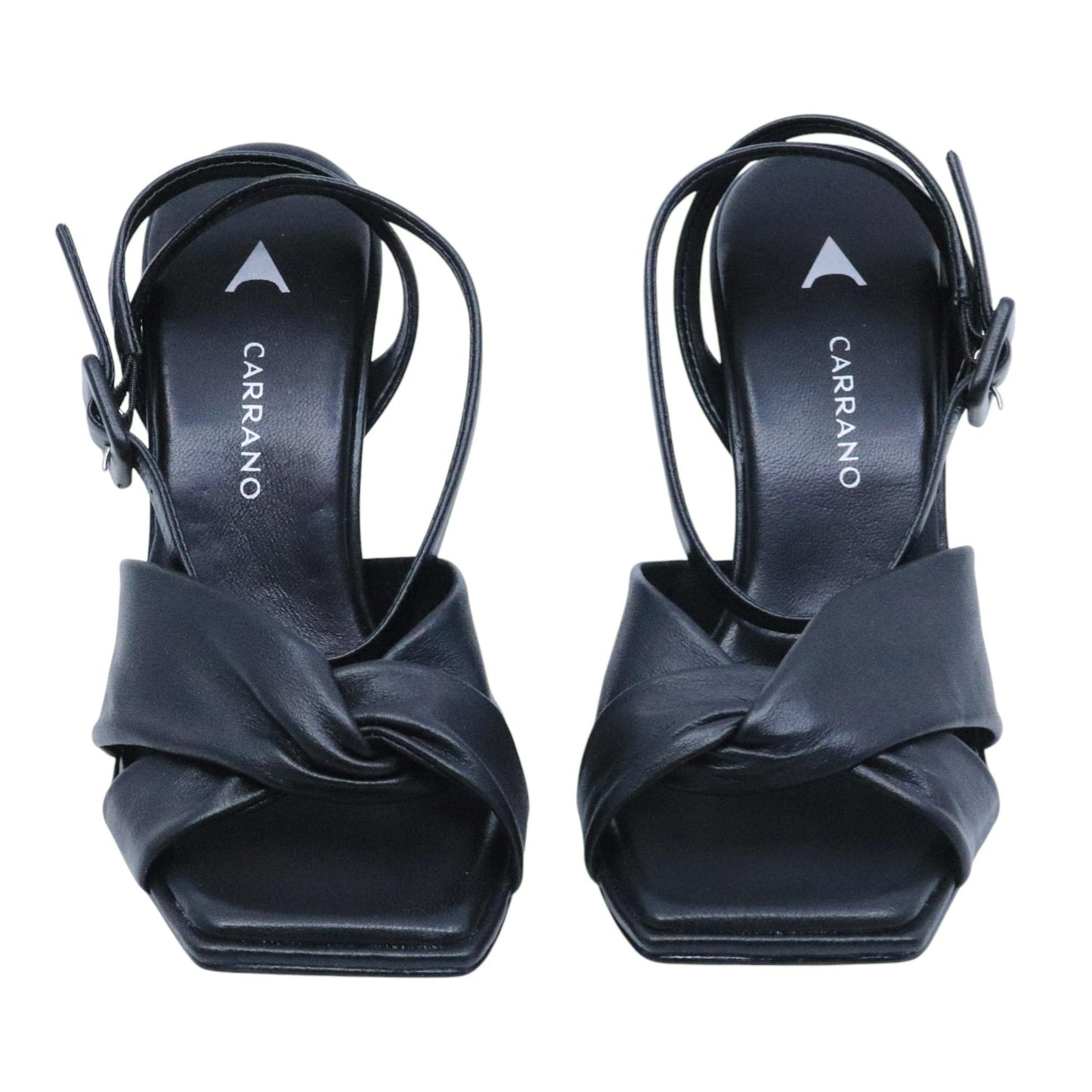 Sandalo con tacco Carrano 780001 in pelle nera 