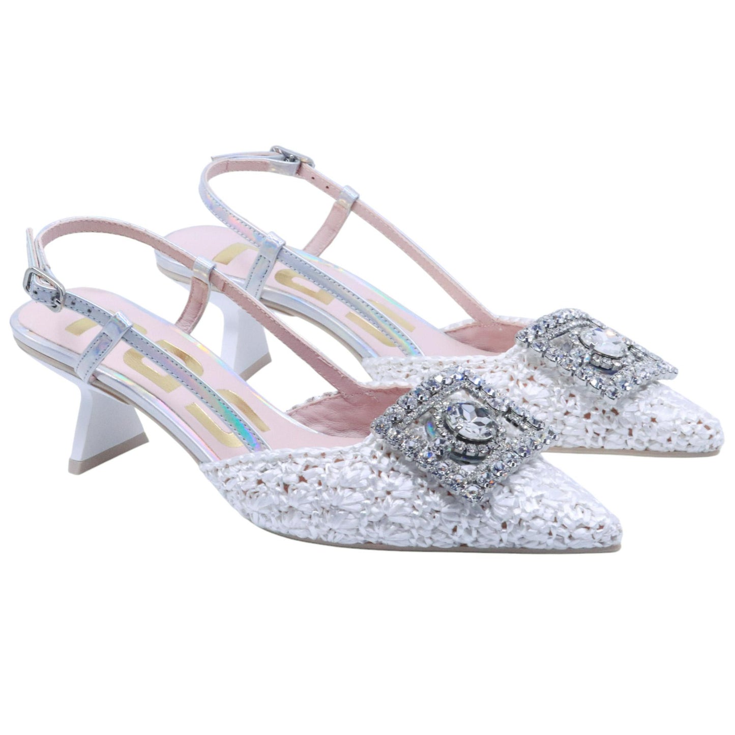 Ras 8045 slingback donna in corda bianca 