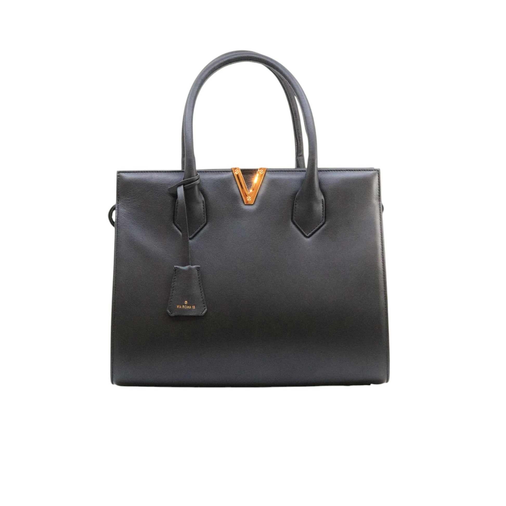 Via Roma 15 VR1001 borsa donna in pelle nera 