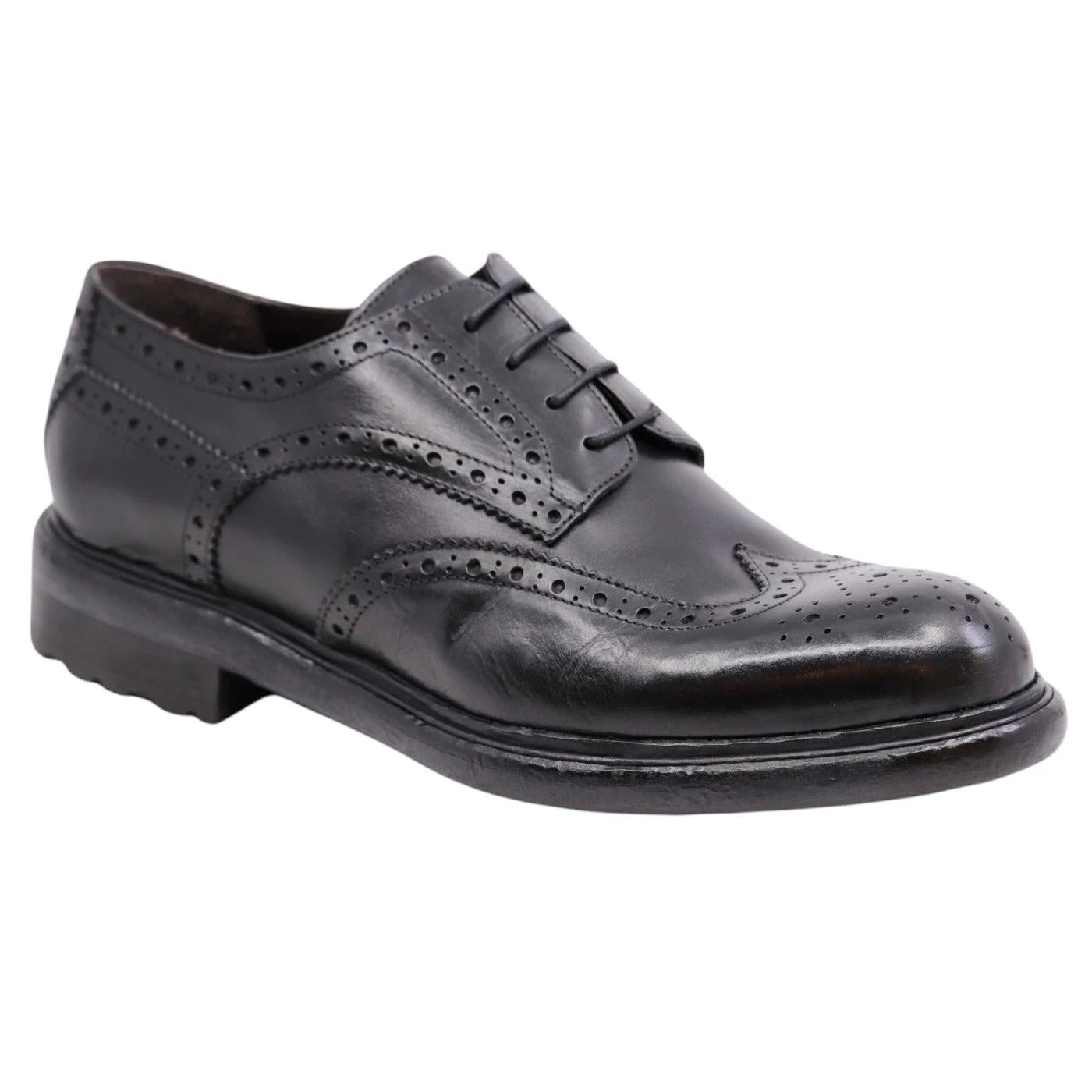 Scarpa Derby imperiale da uomo Crispiniano 481 in pelle nera 