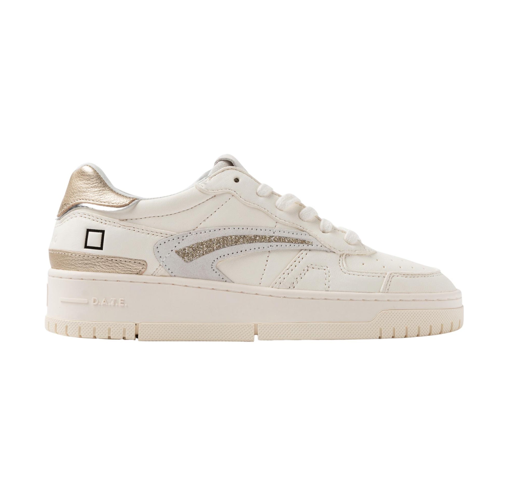 D.A.T.E. Torneo Pure Shiny Ivory TP-SH-IV sneaker donna 