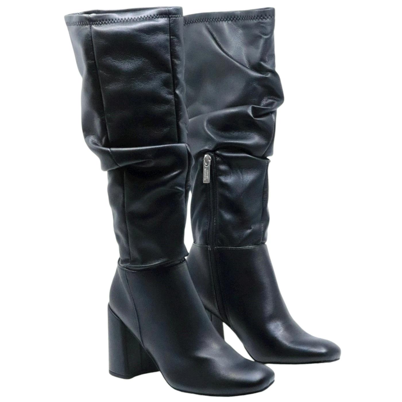 Stivale Steve Madden Lexus Black in eco pelle nera 