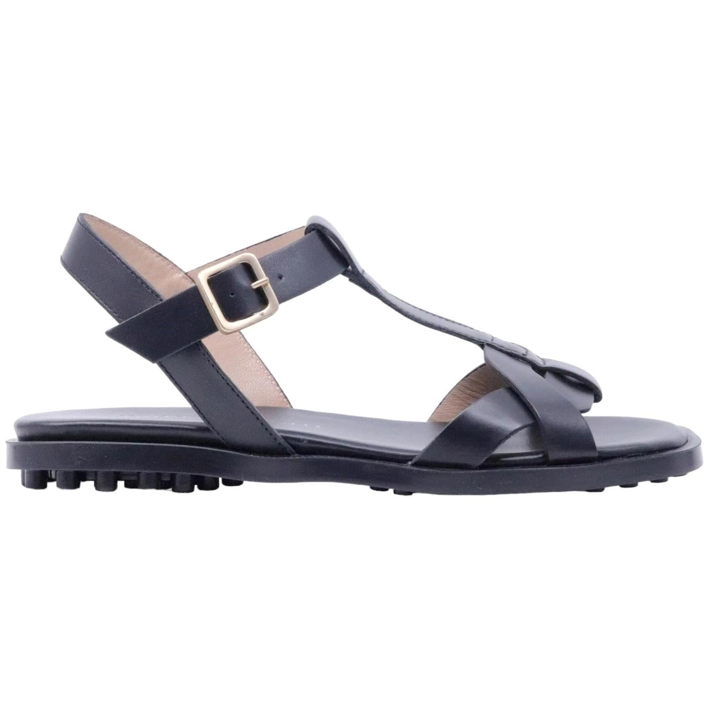 Sandalo Triver Flight da donna realizzato in morbida pelle di colore nero 