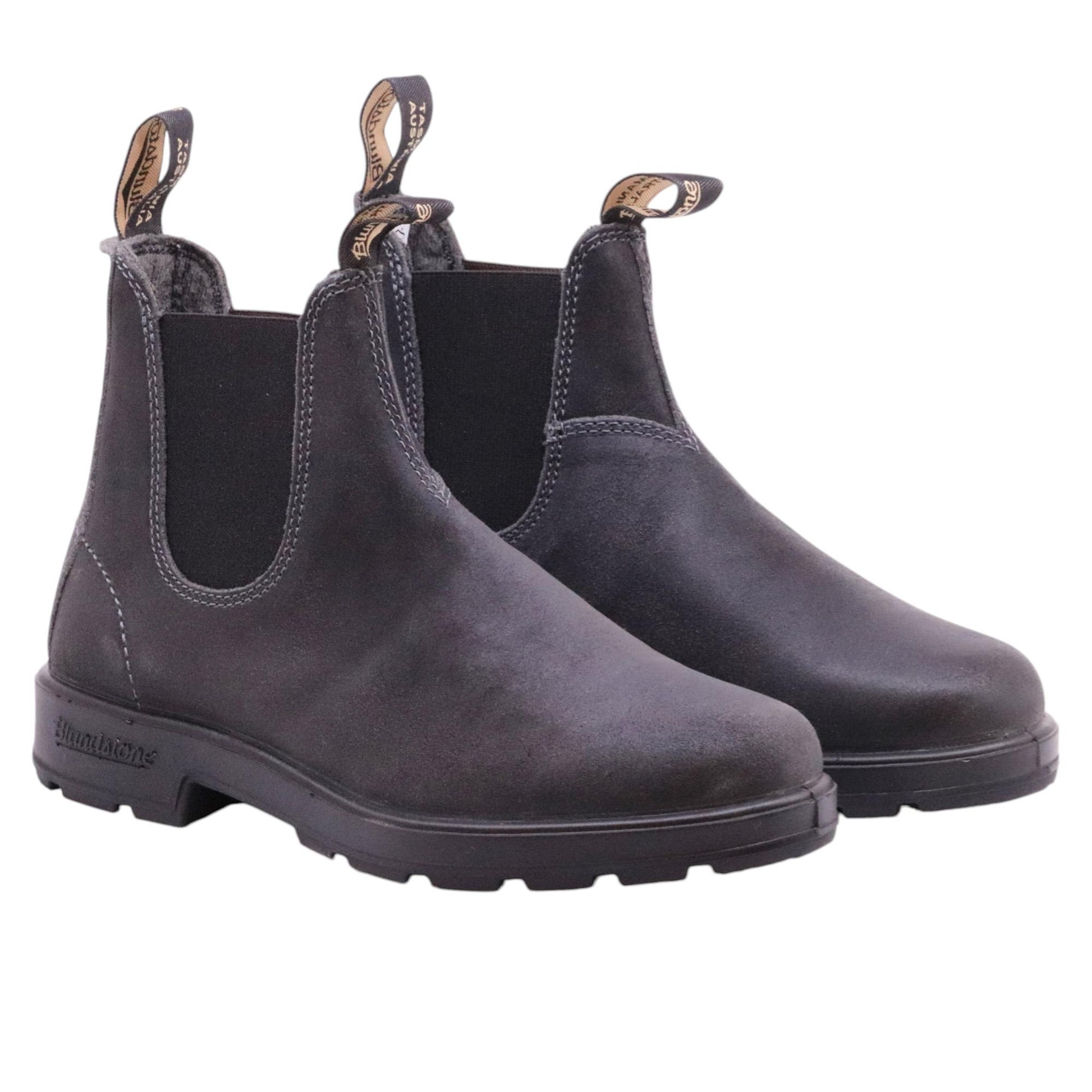 Blundstone 1910 chelsea boot unisex in camoscio cerato grigio 