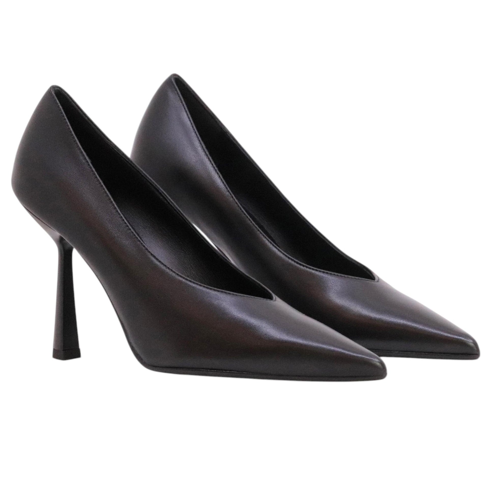 Chantal 1962 2700 décolleté donna in pelle nera 