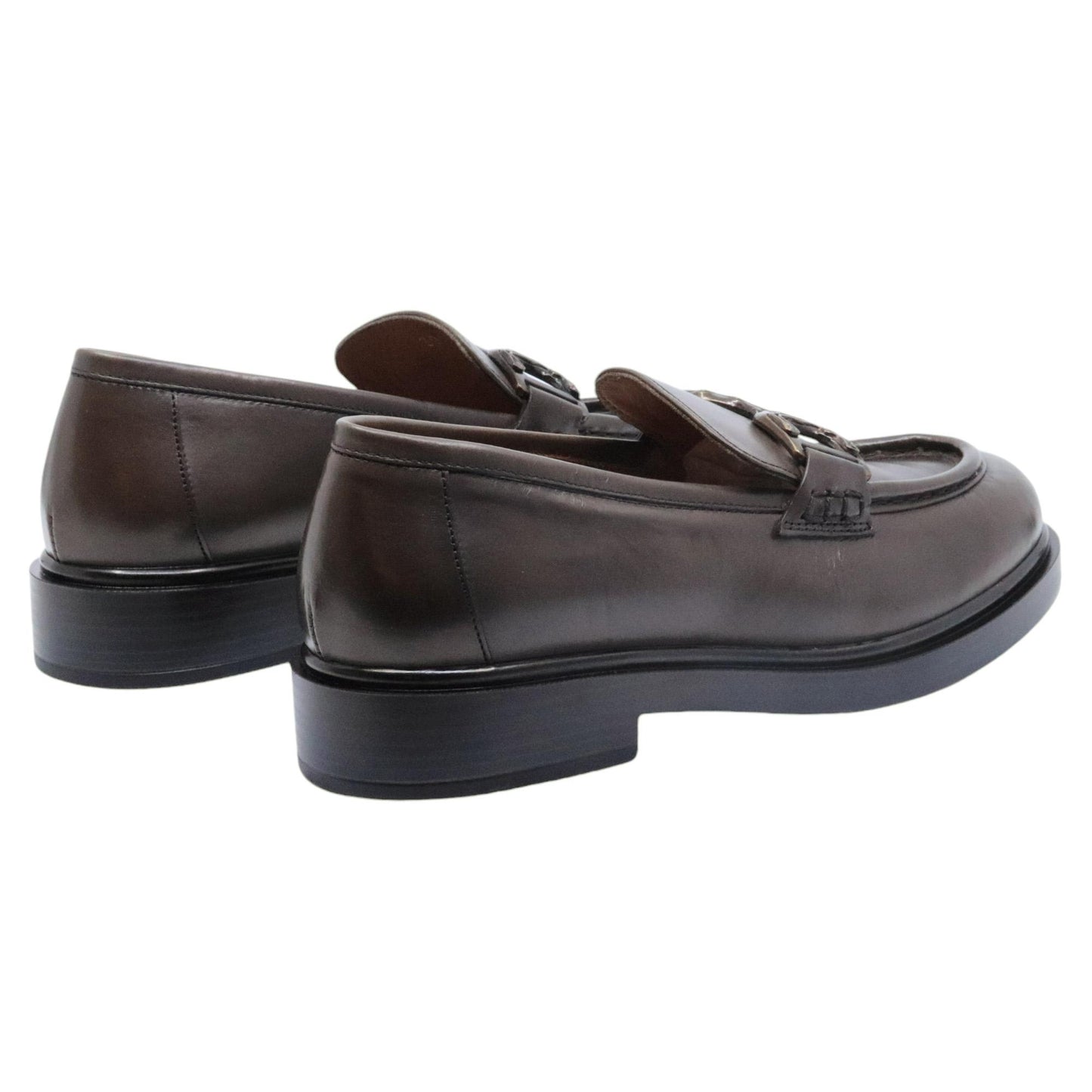 Mocassino donna Triver Flight 709-23 in pelle marrone caratterizzato da un morsetto 