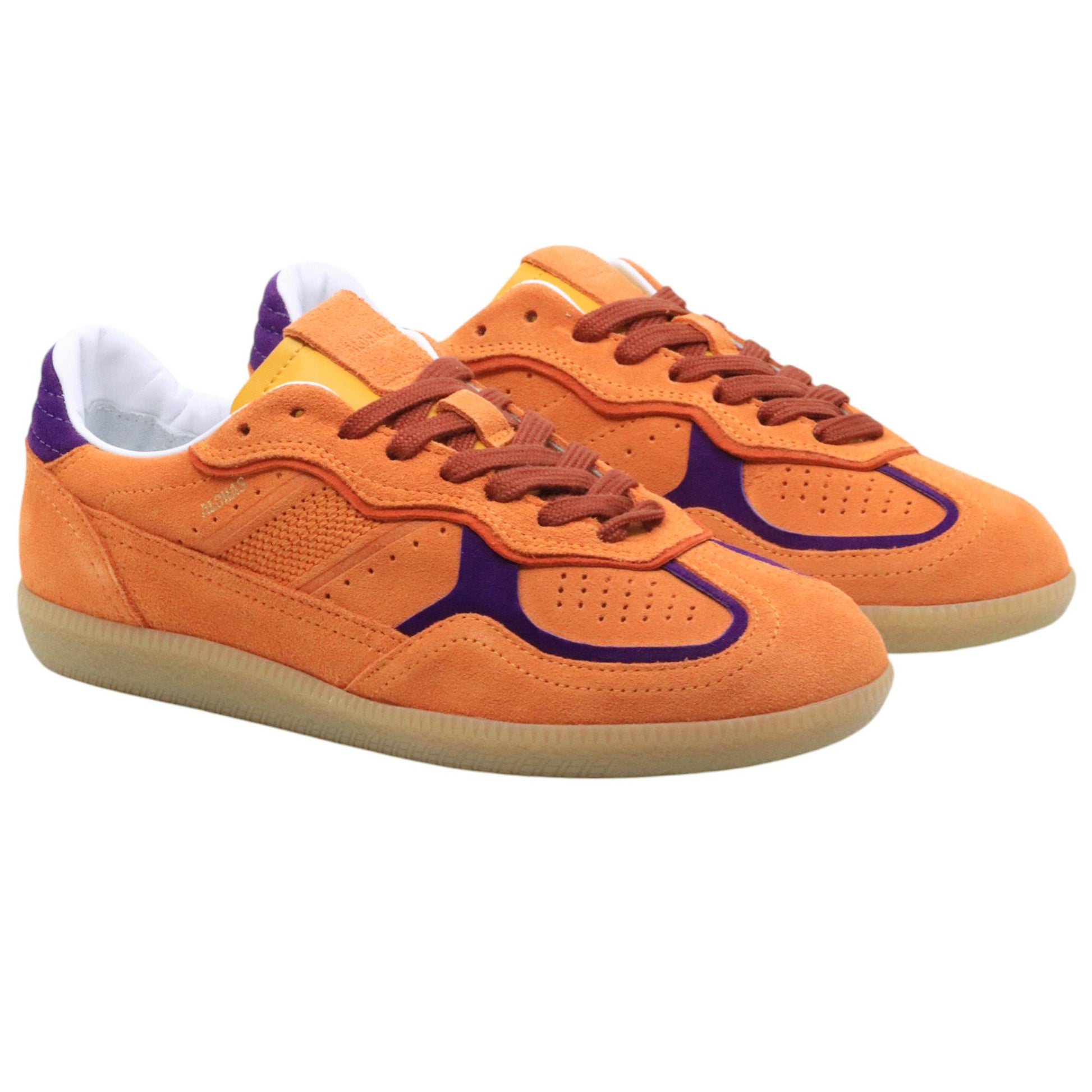 Sneaker donna Alohas 490 in camoscio arancione 