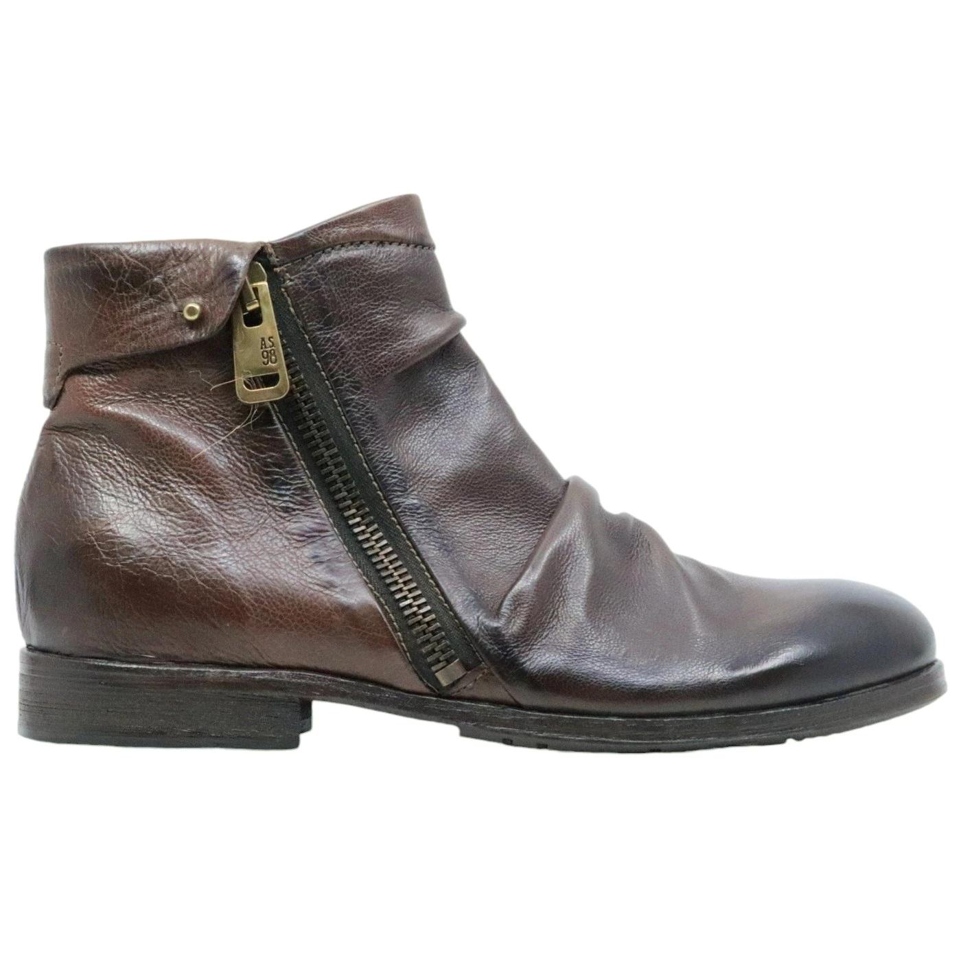 Stivaletti uomo AS98 Clash 401216 in pelle marrone 
