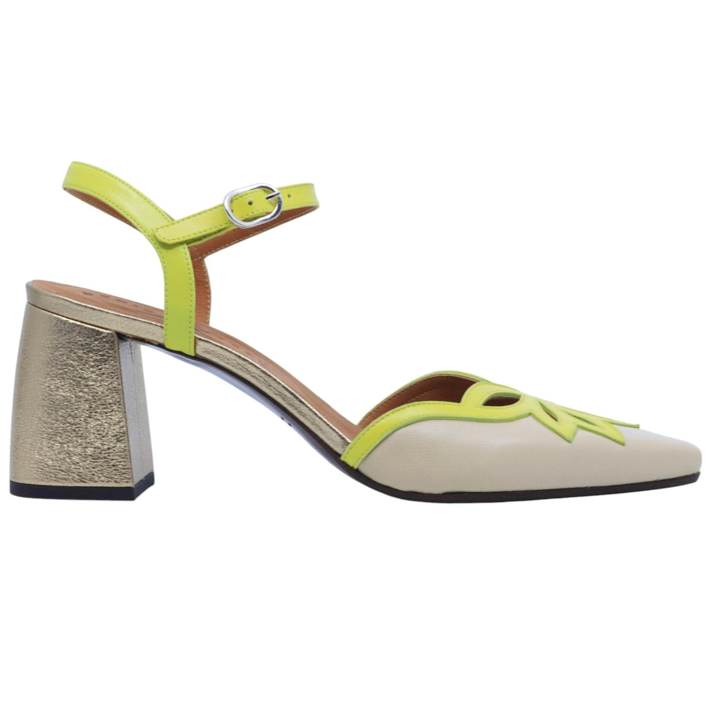 Chie Mihara Abina slingback donna in pelle crema 