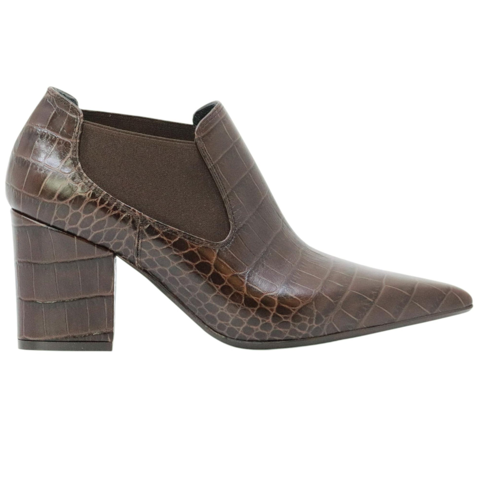 Anna F 1898 tronchetto donna in pelle cocco marrone 