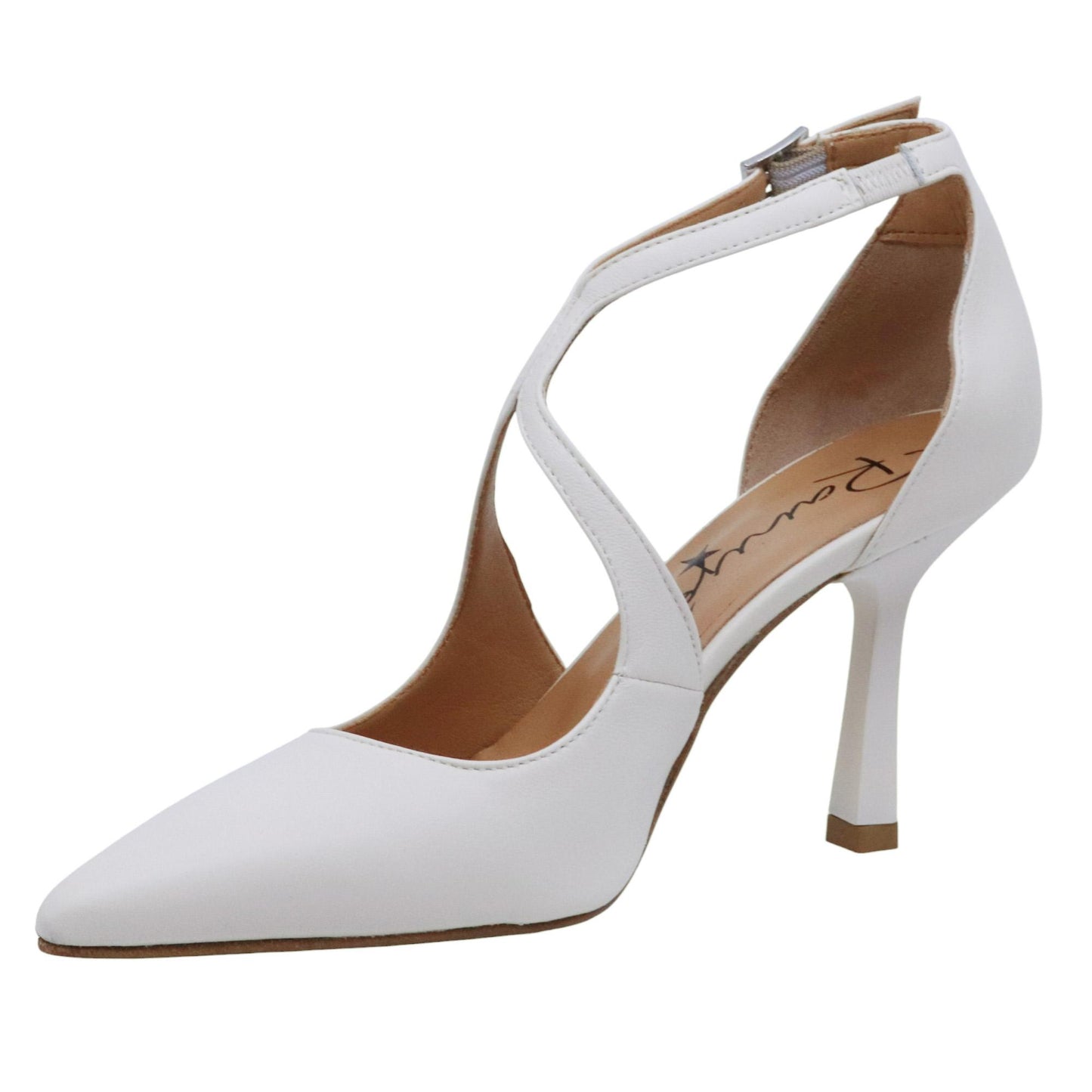 Décolleté donna Ranye Adele in pelle bianca 