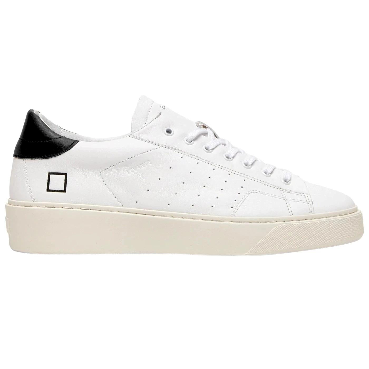 DATE Levante Calf White Black LV-CA-WB sneaker uomo in pelle bianca 
