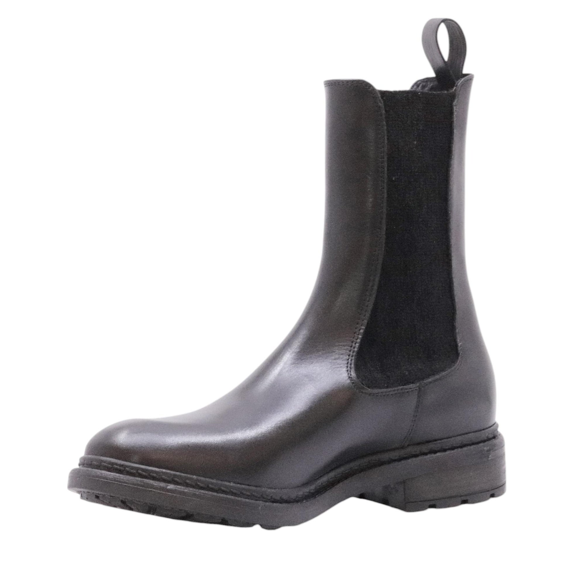 The Seller MW594 chelsea boot donna in pelle nera 