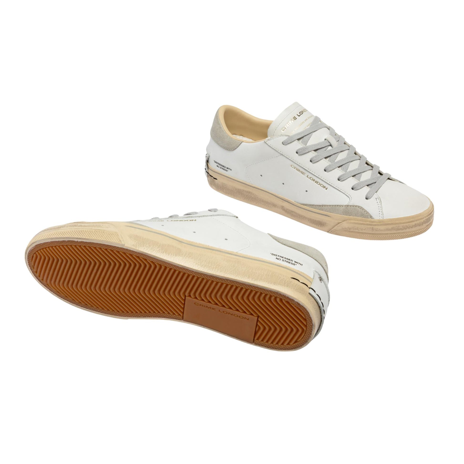 Crime London Distressed 2.0 Light Grey 19053 sneaker uomo 