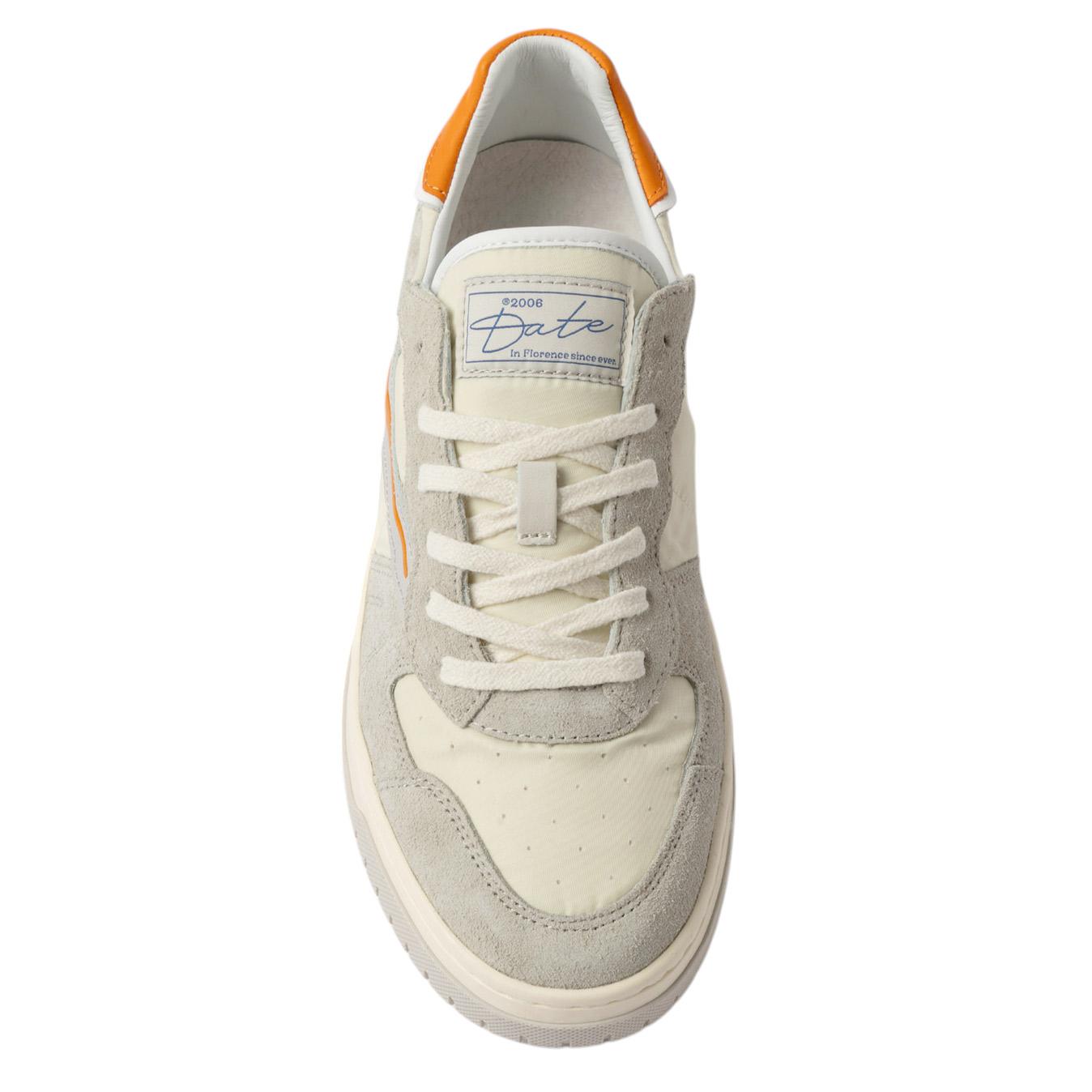 DATE Torneo Pure Nylon Ivory TP NY IV sneaker uomo in camoscio grigio 