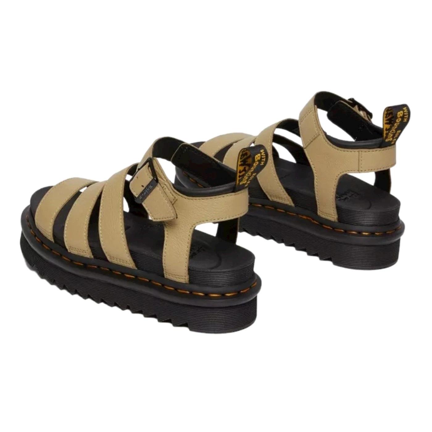 Dr Martens Blaire Pale sandalo donna in pelle verde oliva 