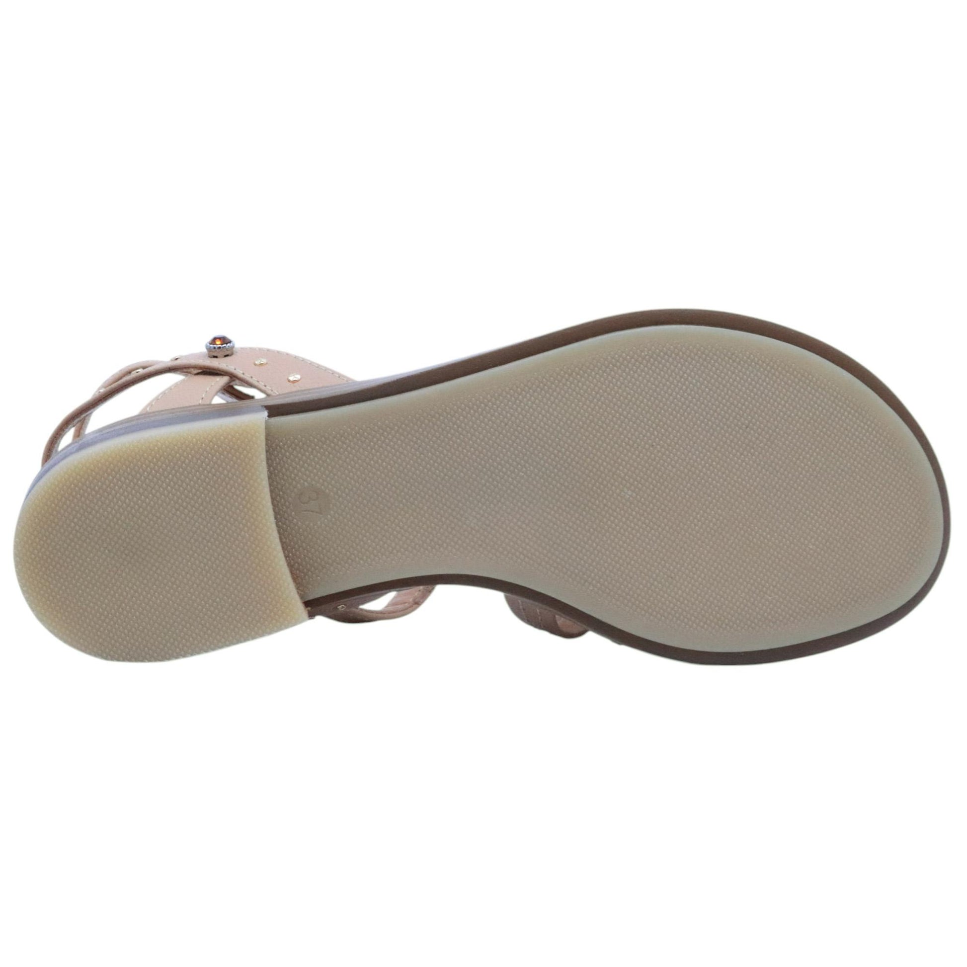 Sandalo basso Mjus Cagliari L80004 in pelle color carne e pesca 