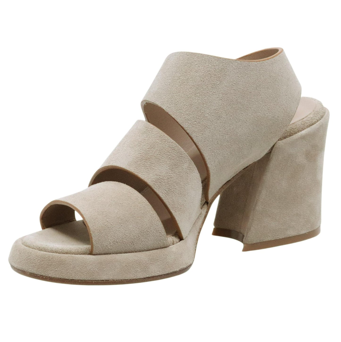 Sandalo con tacco Curiositè 2740 in camoscio taupe 