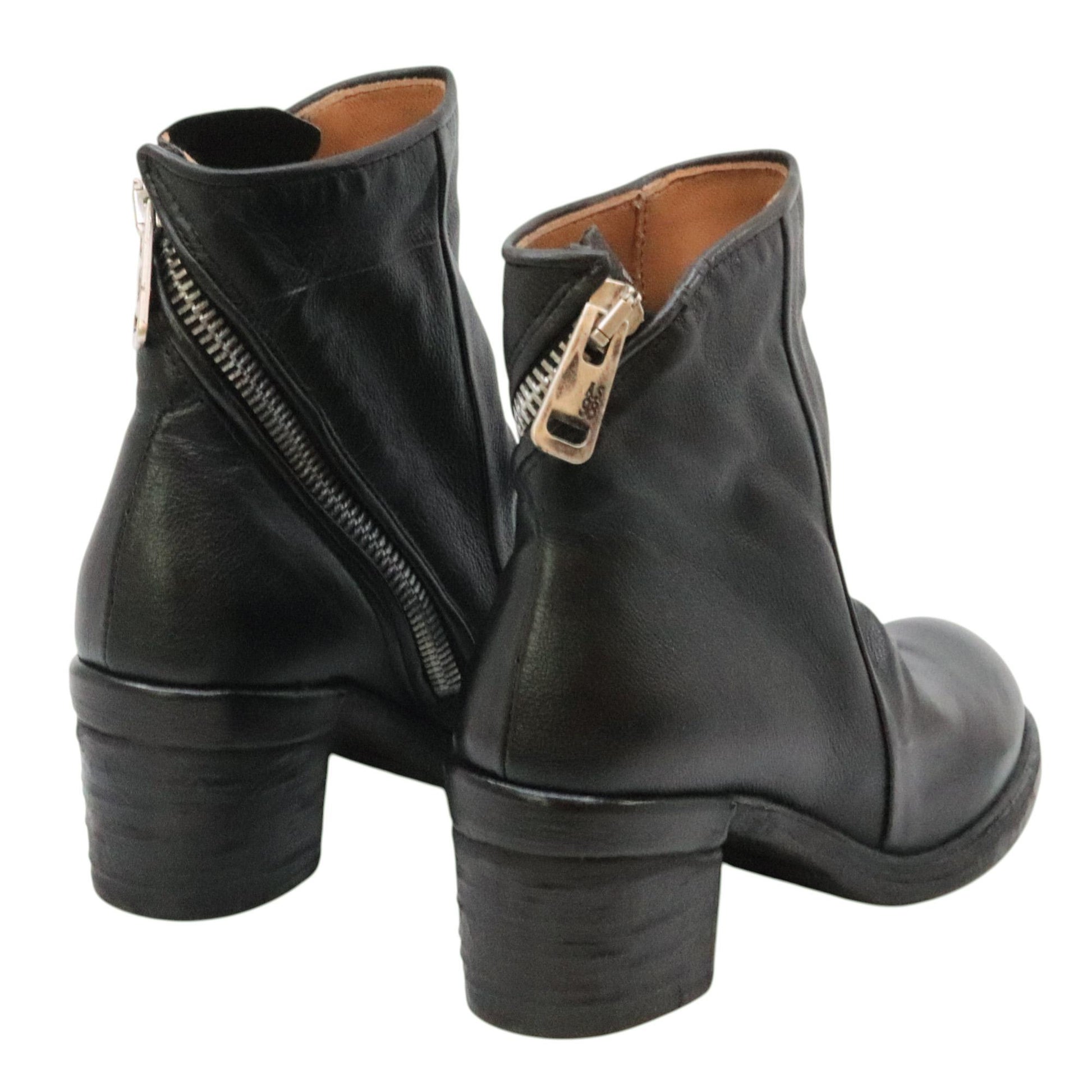 AS98 Jase A24208 stivaletto donna in pelle nera 