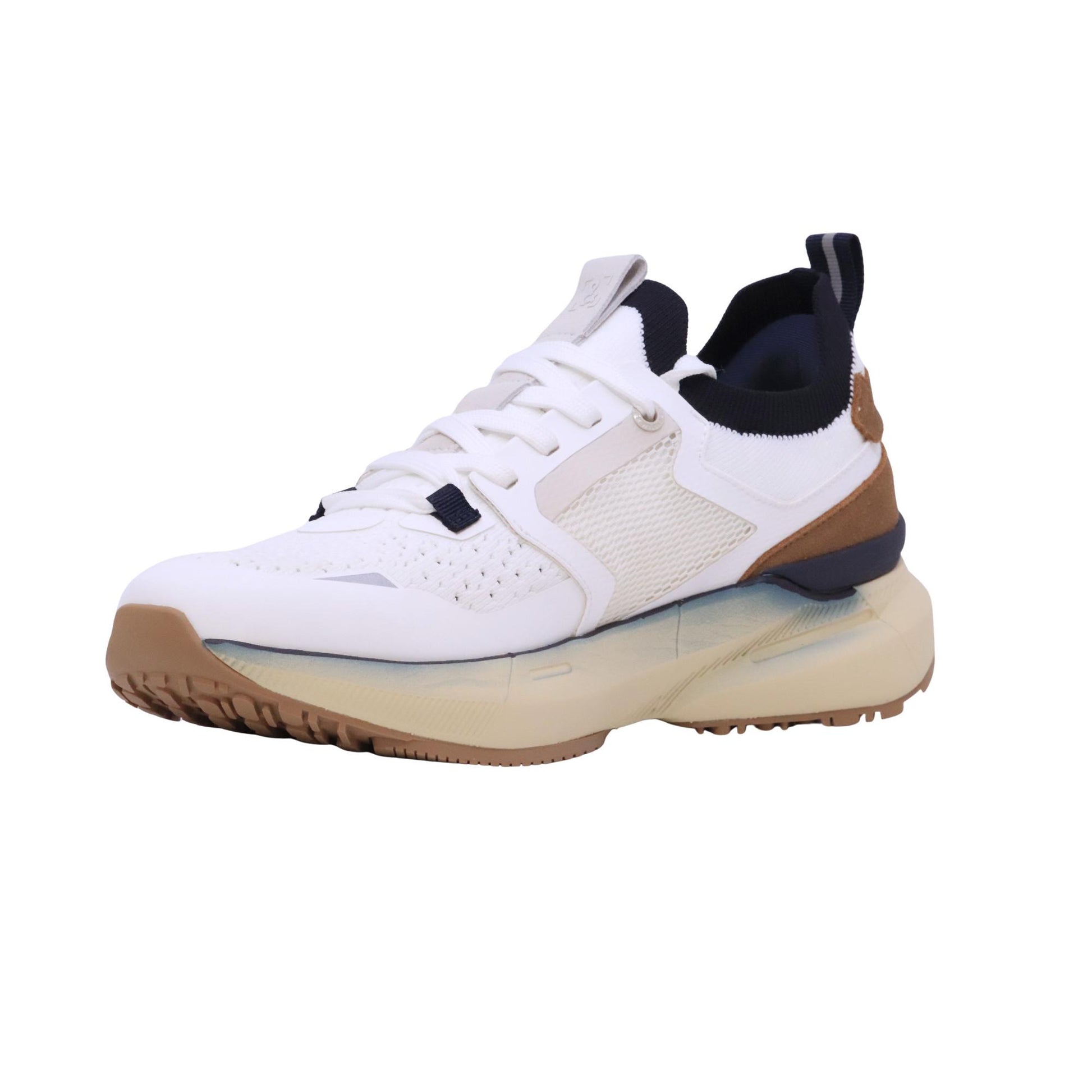 Extr4 Kaizen 3.01 sneaker uomo in tessuto tecnico traspirante bianco e cuoio 