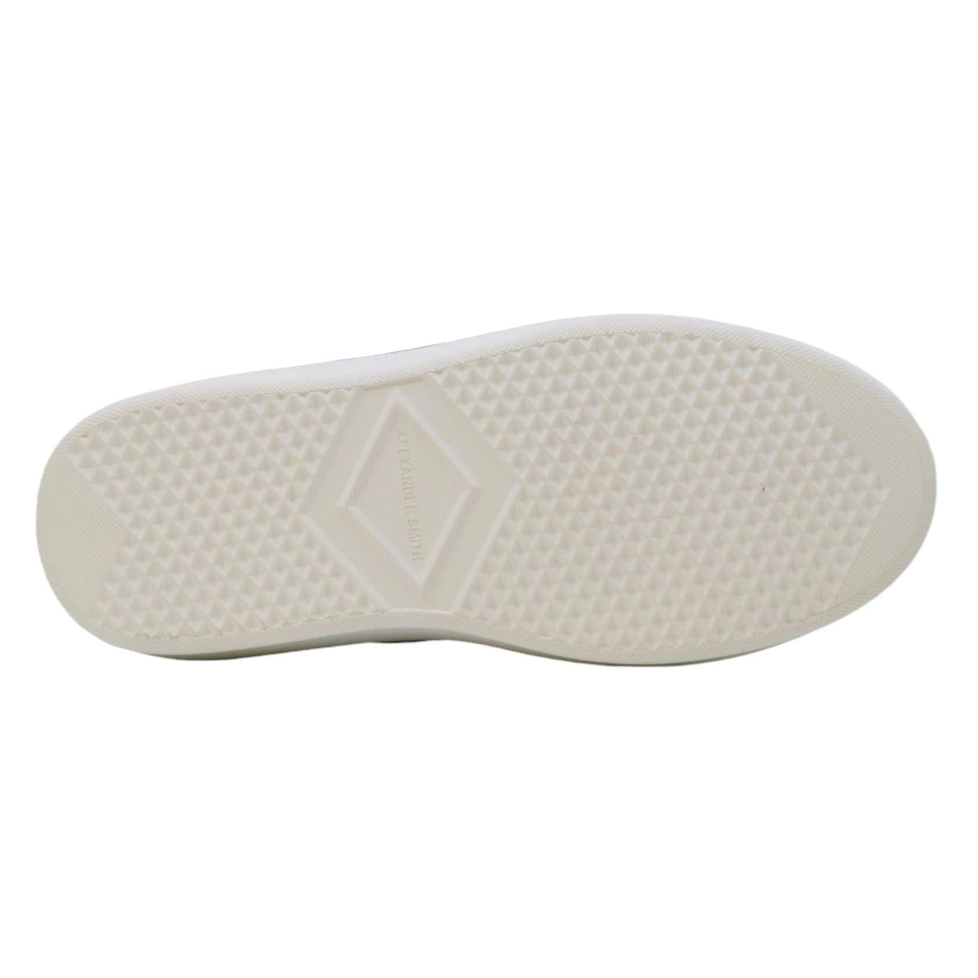 Sneaker donna Alexander Smith Lancaster in pelle bianca e nera 