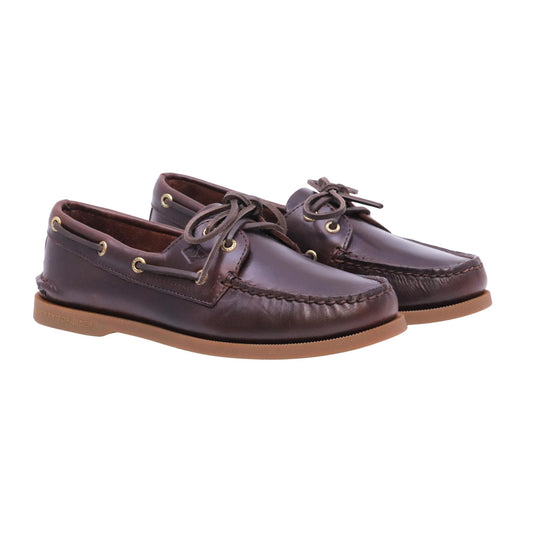 Sperry A/O 2-Eye scarpa da barca mocassino uomo in pelle marrone 