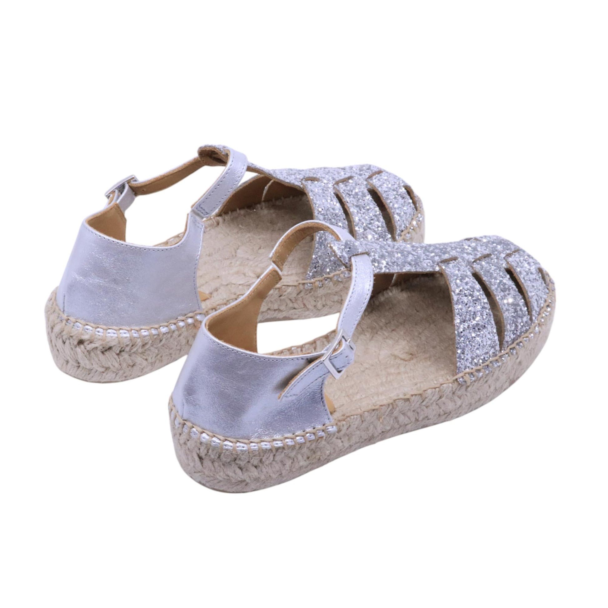 Sandalo donna Lagoa Valencia in glitter argento 