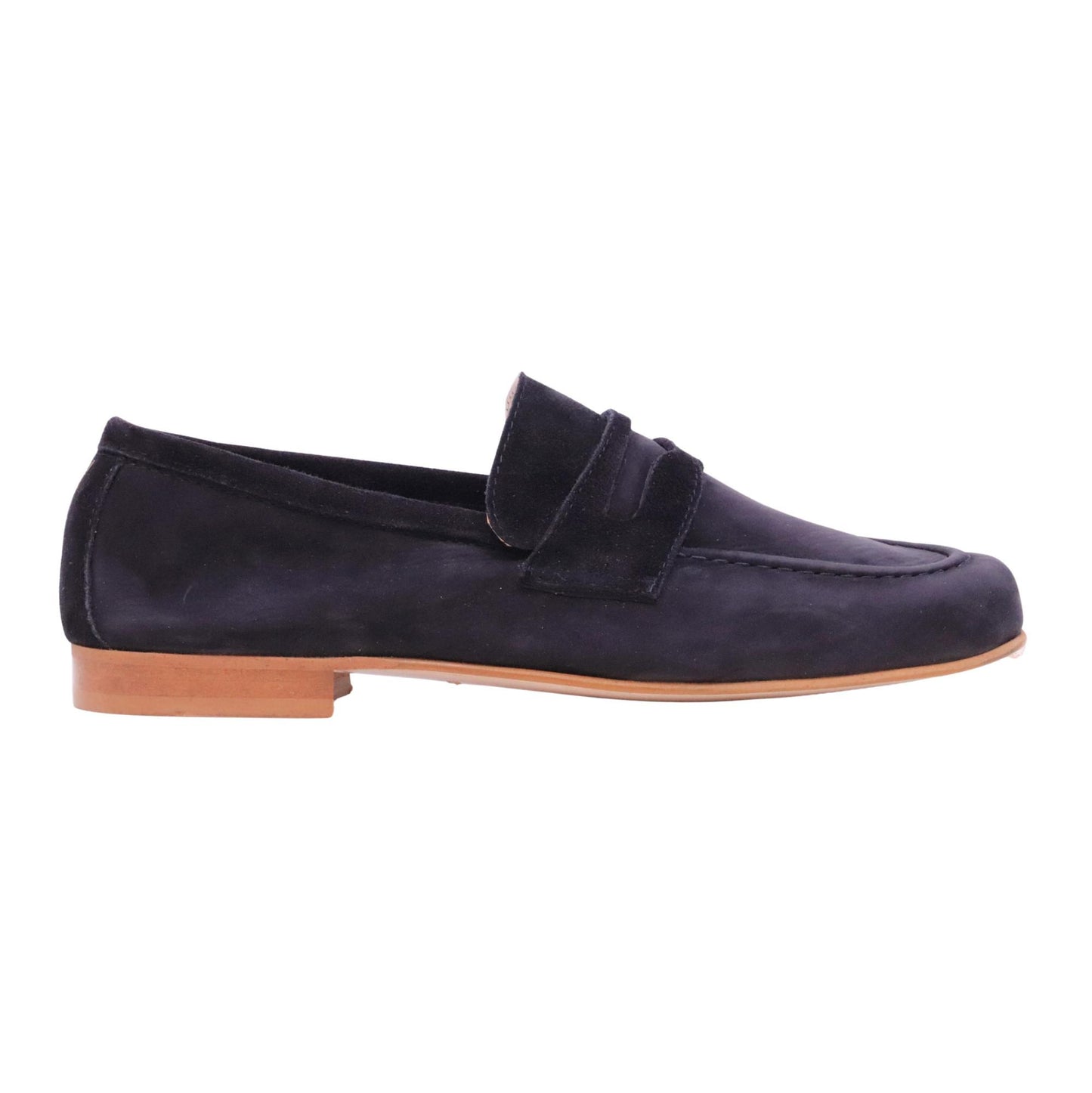 Jaffè 008 mocassino uomo in camoscio blu made in Italy elegante casual 