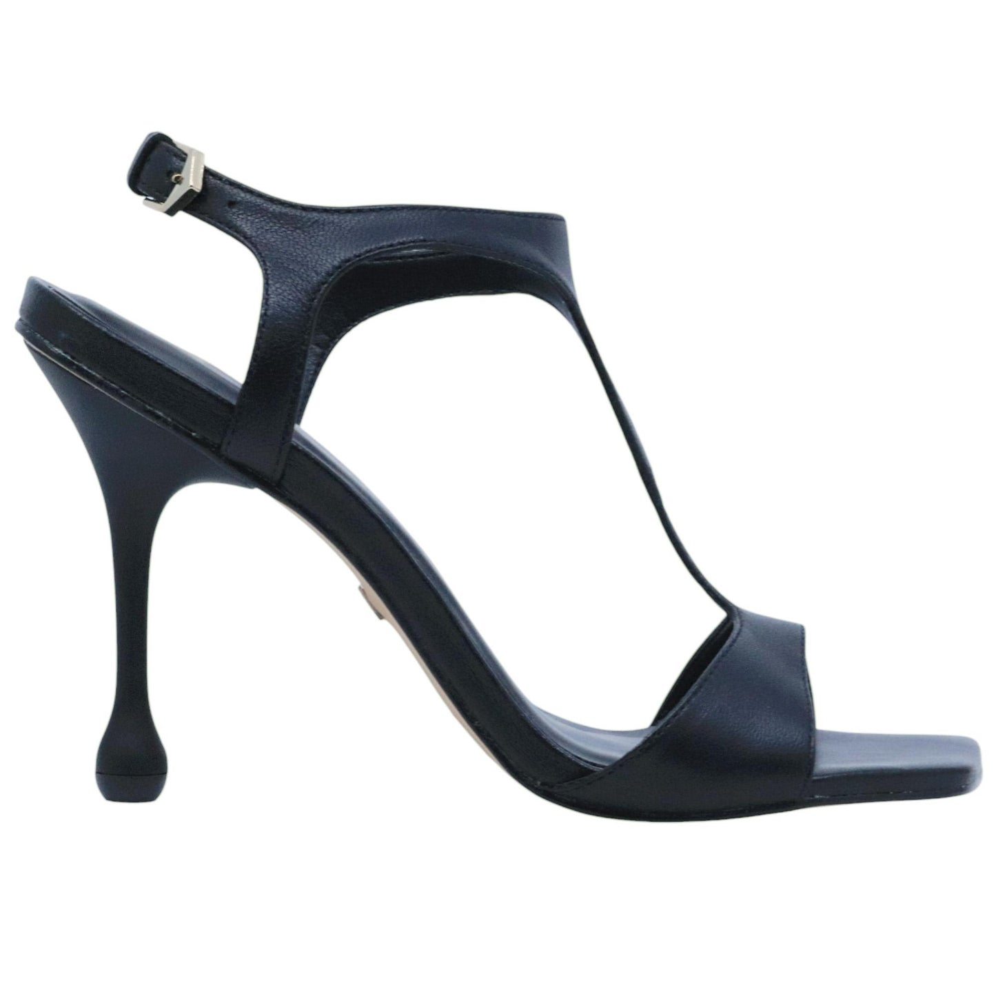 Sandalo con tacco Carrano 804003 in pelle nera 