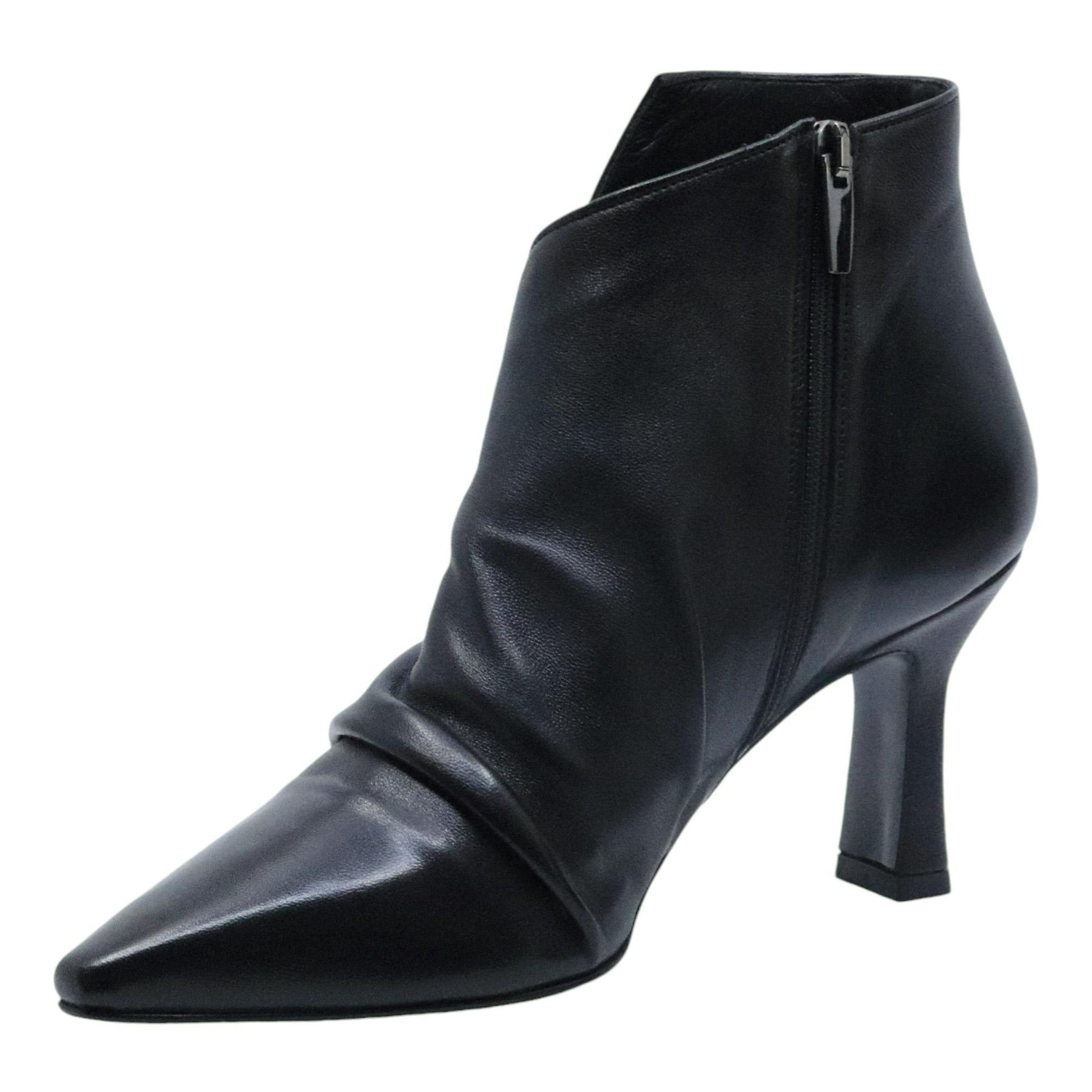 Tronchetto da donna The Seller BR317 in pelle nera 