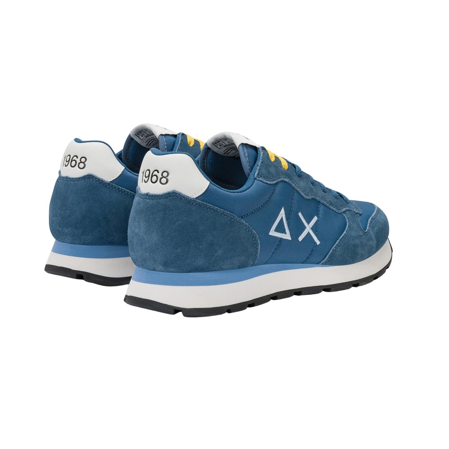 Sun68 Tom Solid Z36101 sneaker uomo blu avio scuro in nylon e camoscio 
