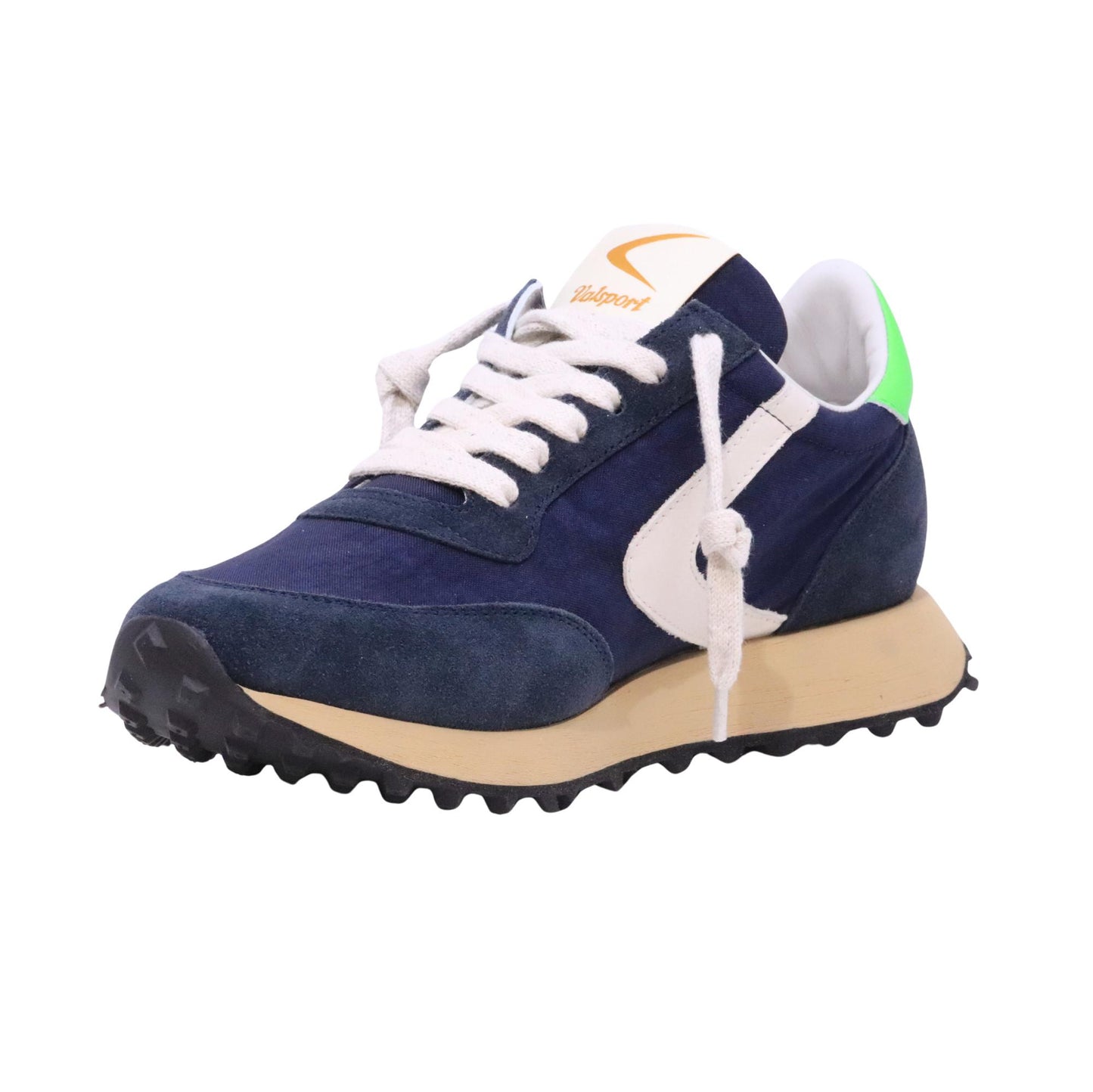 Valsport Start Heritage Deep Fluo sneaker uomo in nylon blu e camoscio 