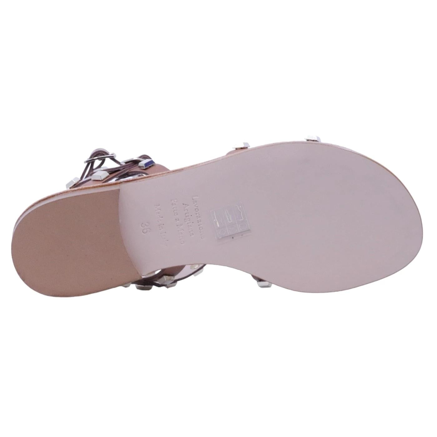 Sandalo donna Cecile 2786 in pelle cuoio 