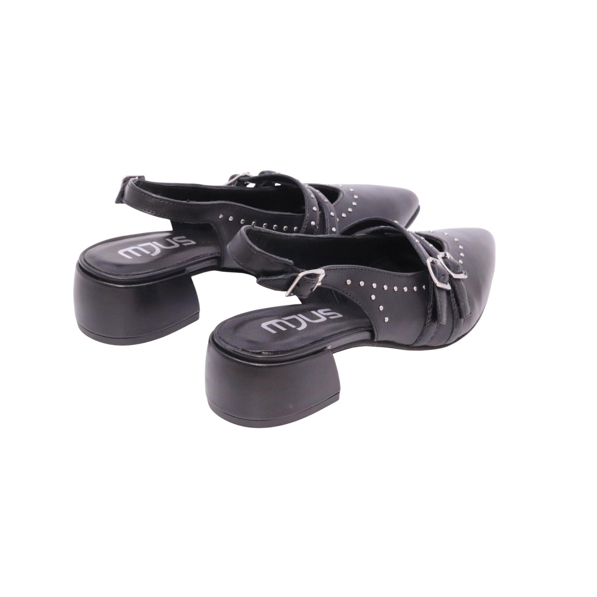 Mjus slingback donna NARISSA L72109 in pelle nera 