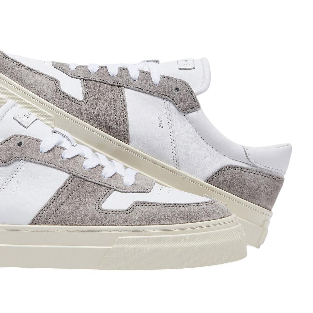 DATE Studio Bicolor White Gray SD BC WY sneaker uomo in pelle bianca 