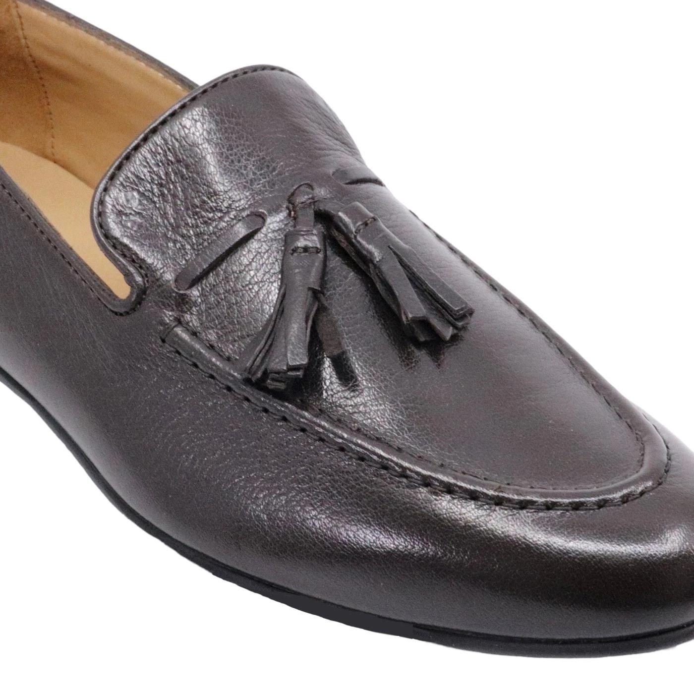 Mocassino uomo Antica Cuoieria 22678 in pelle marrone 