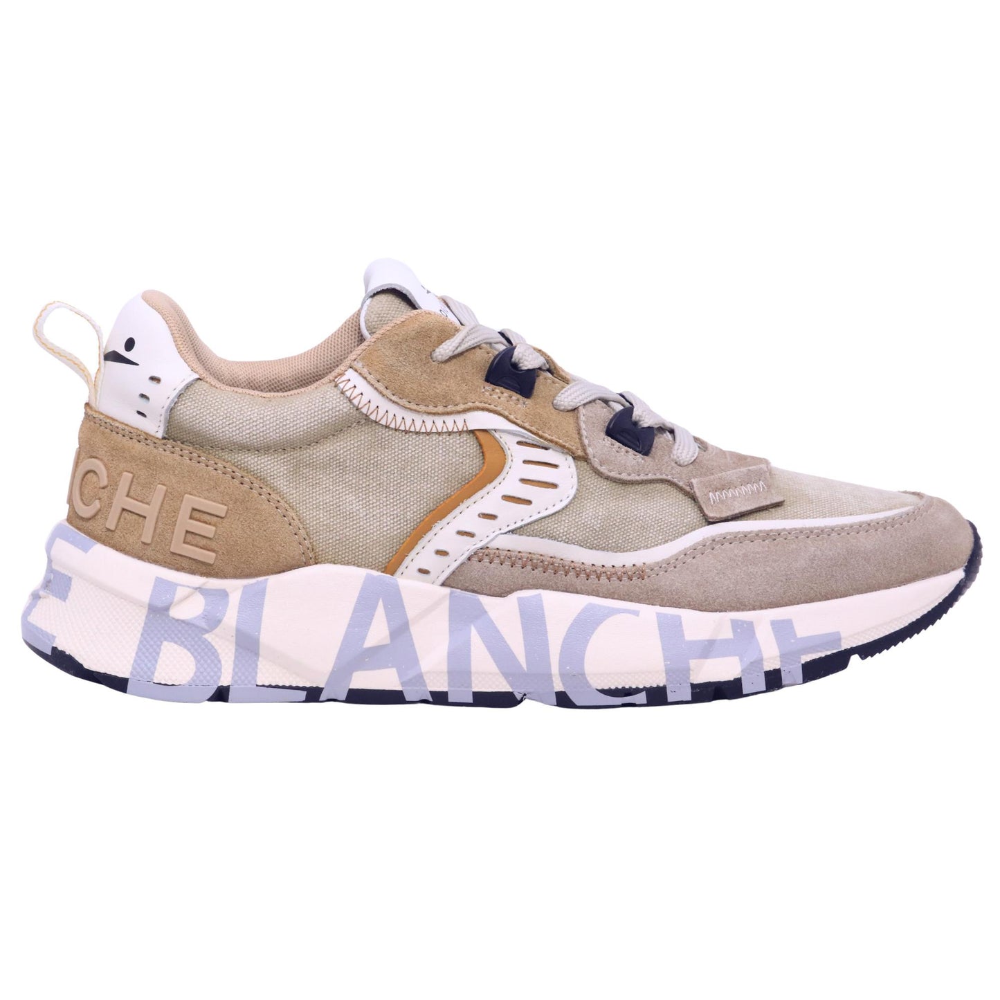 Voile Blanche Club01 Suede Canvas Sand Caramel sneaker in camoscio e tessuto 