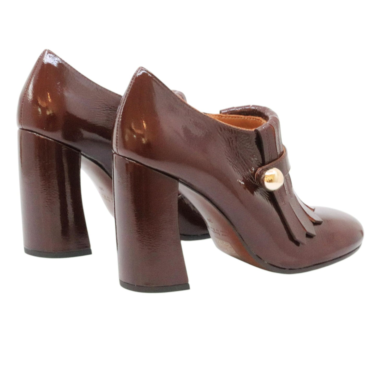 Tronchetto Chie Mihara Wolker da donna in pelle lucida bordeaux 