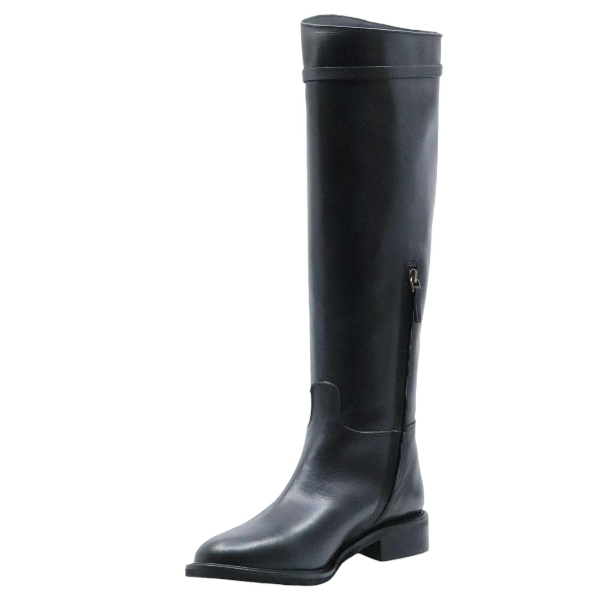 The Seller MW549 stivale donna in pelle nera 