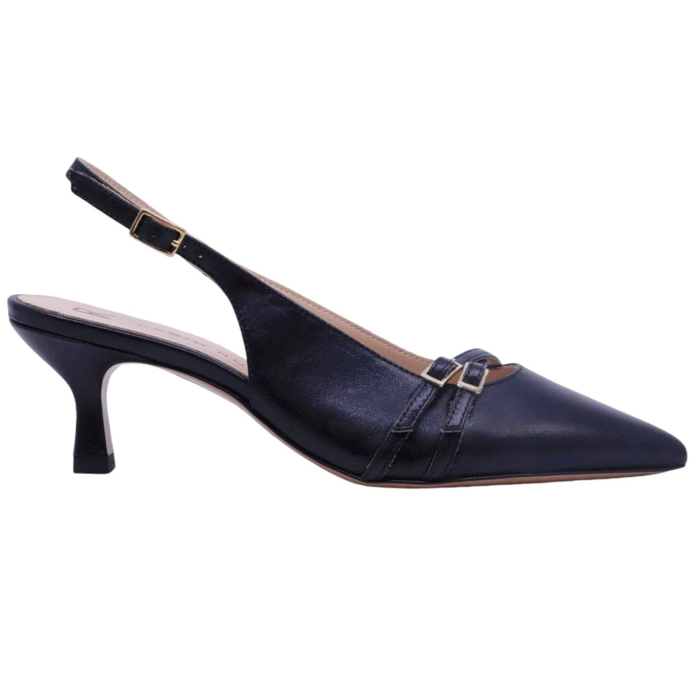Slingback Fabio Rusconi 2565 donna in pelle nera 