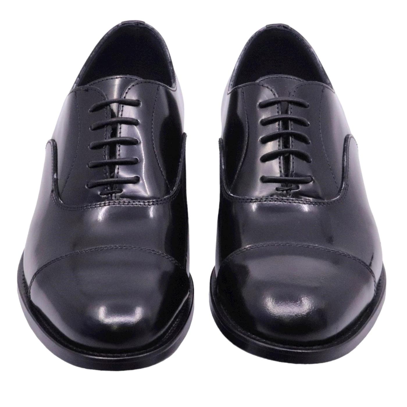 Scarpa francesina uomo di Seboy's 3055 in pelle nera spazzolata 