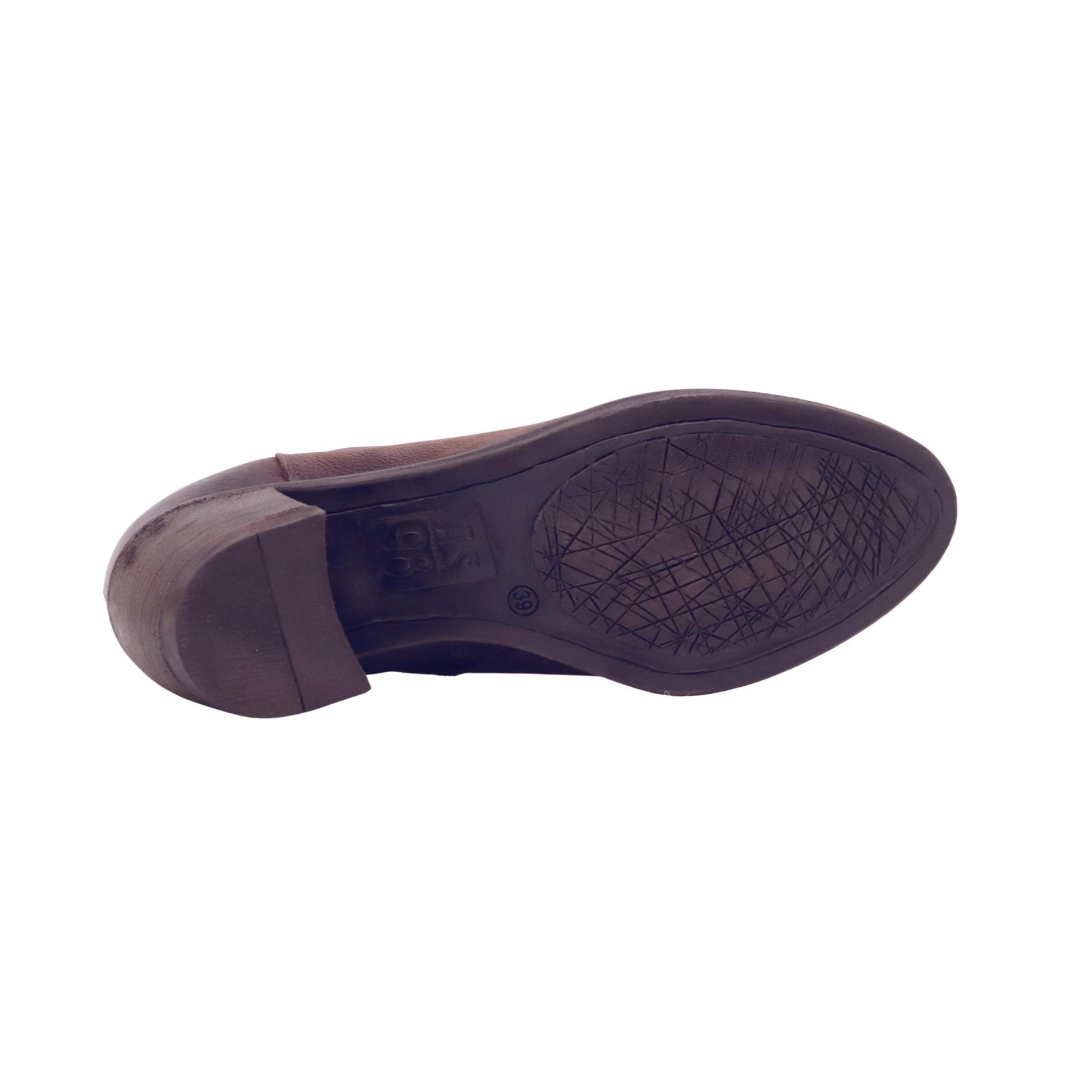 A.S.98 RITHM B82213 stivaletto donna in pelle ebano con zip 