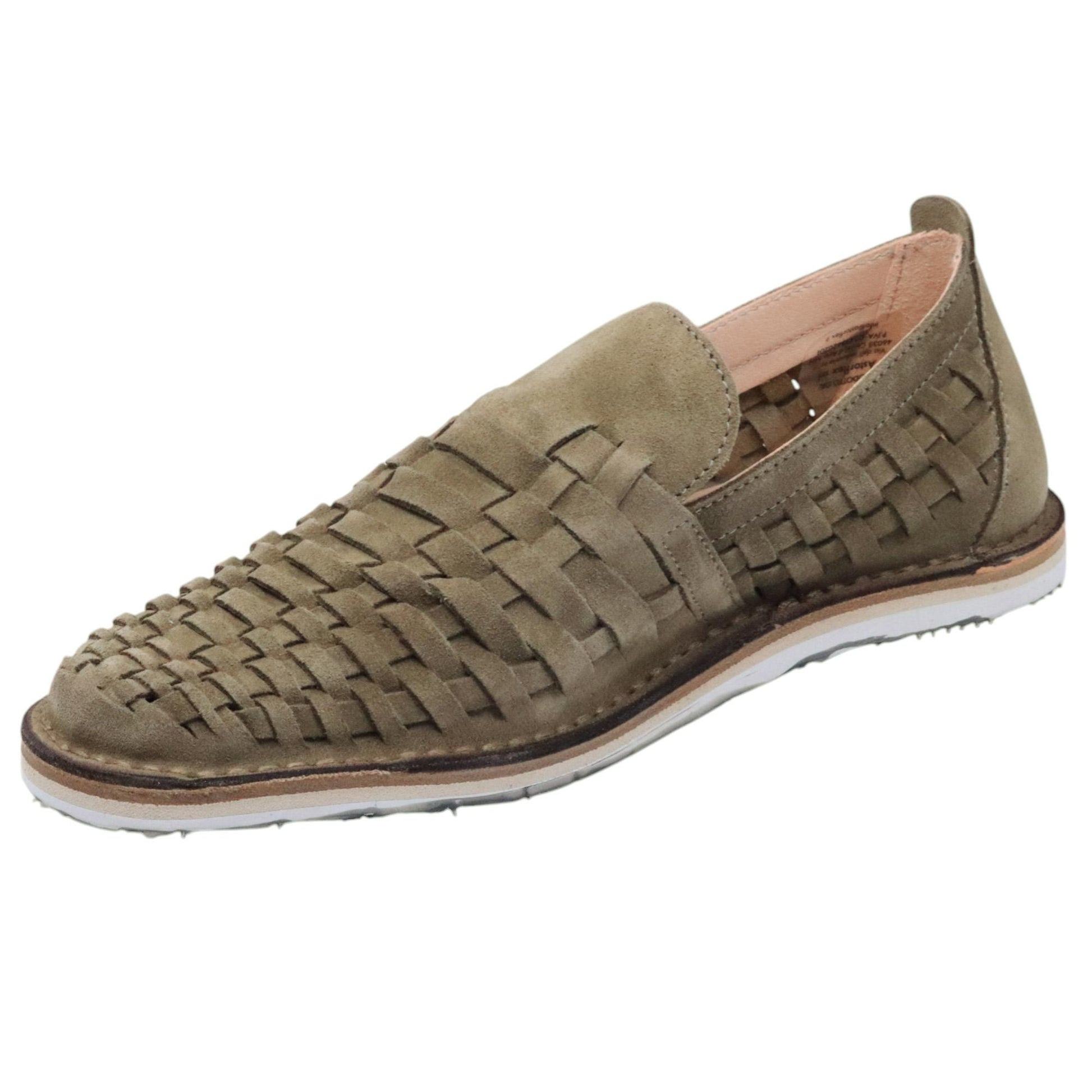 Astorflex Arakflex scarpa slip on in camoscio verde militare intrecciato 
