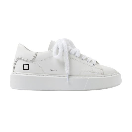 D.A.T.E. Sfera Calf SF-CA-WH sneaker donna in pelle bianca 