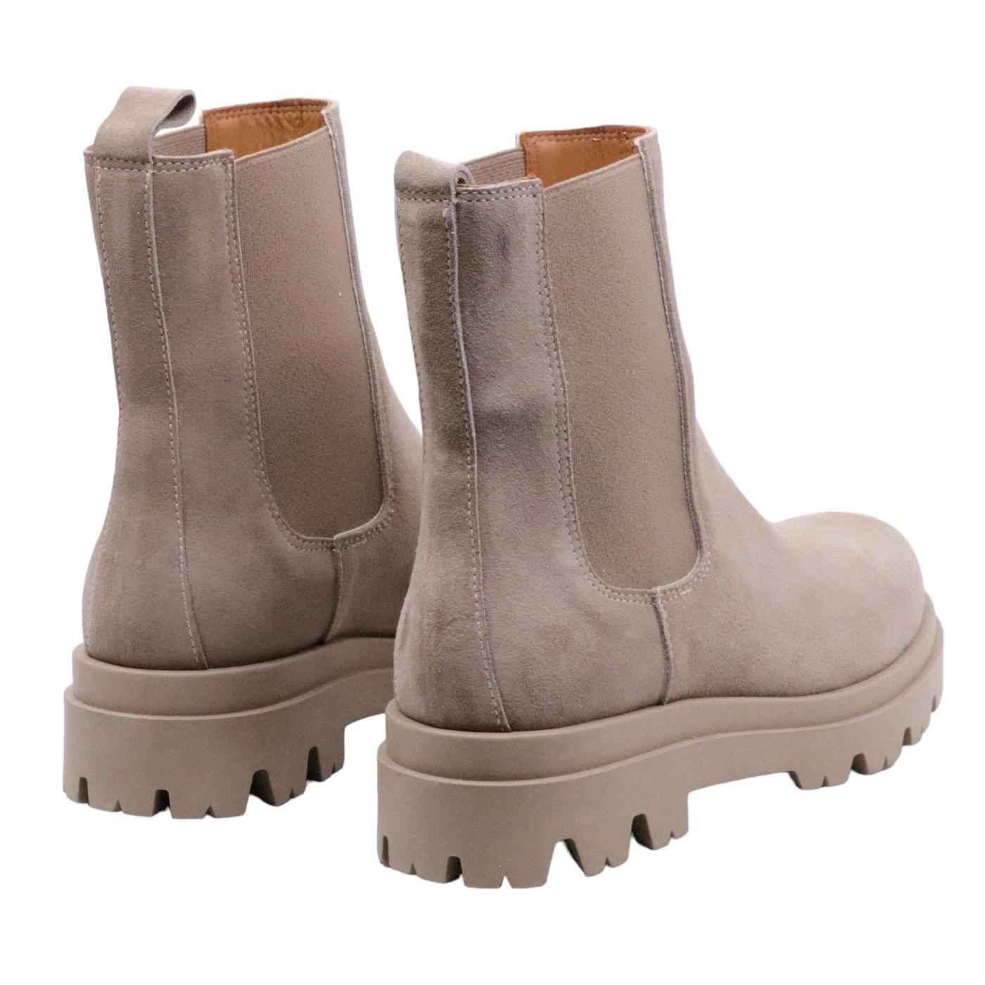 Chelsea Boot Ranyé BKB Mid da donna in camoscio sabbia 